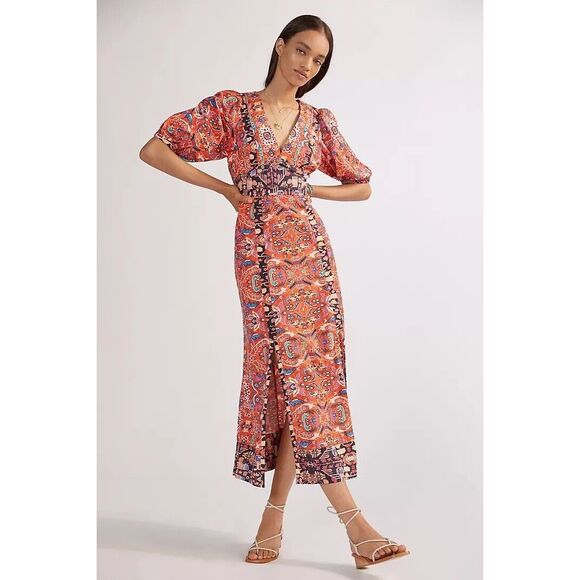 Free People Floral Maxi Dress Size 10 - Picture 1 of 11
